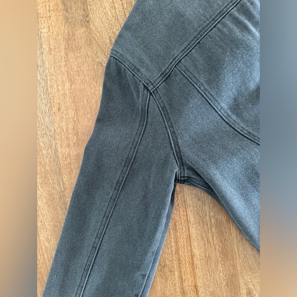 Thread & Supply Black Jean Jacket w/ Black Red Plaid Flannel Inner Lining Size S - Picture 13 of 15